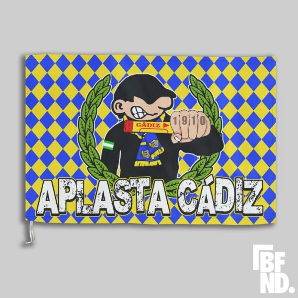 Bandera Cádiz Aplasta Bufandea Personalizada Club de Futbol CCF