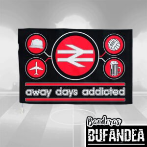 bandera away days roja