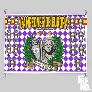 Bandera Madrid Campeones Europa