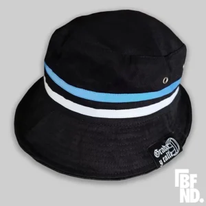 Gorro Bucket Celeste Blanco