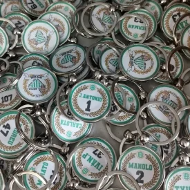 llavero circular metálico