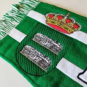 bufanda telar alta definicion verde y blanca